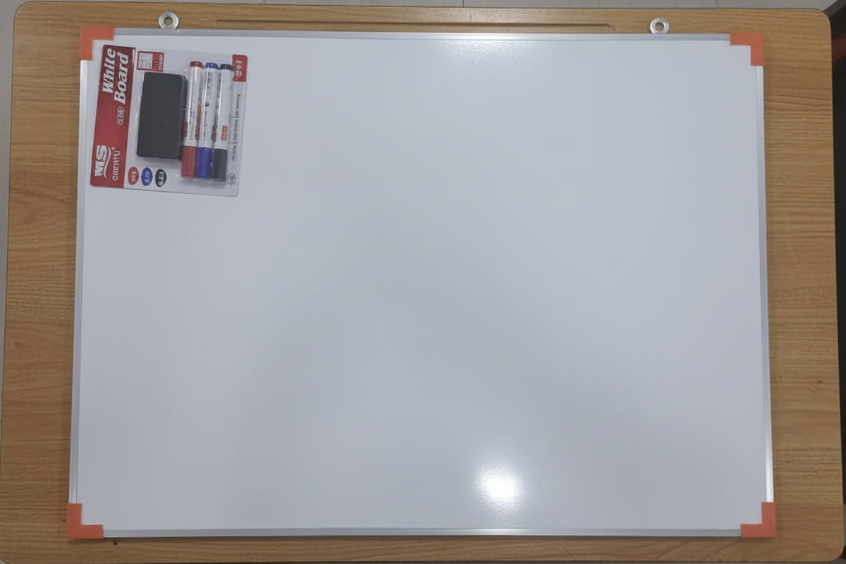 Pizarrón blanco con Plumones 60cmX80cm