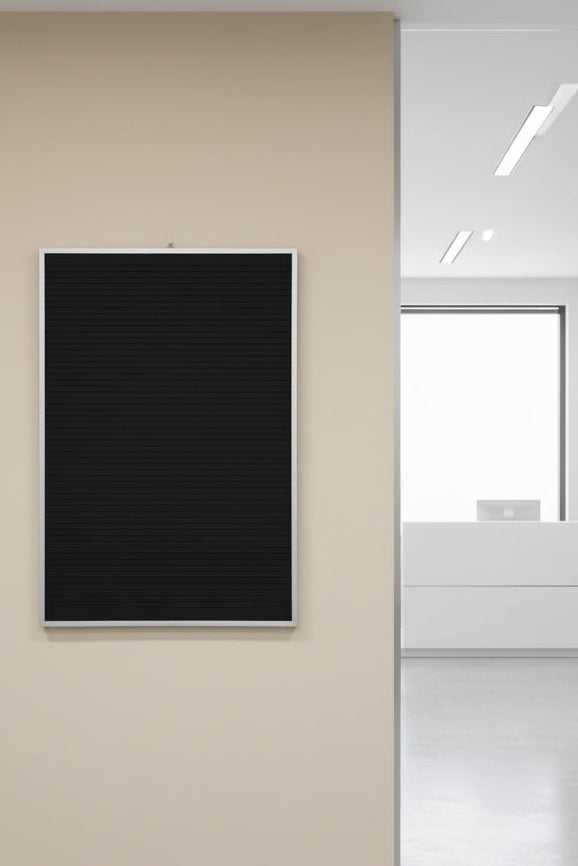 Pizarrón Negro ranurado con Letras Blancas (460pz.) 60cmX90cm
