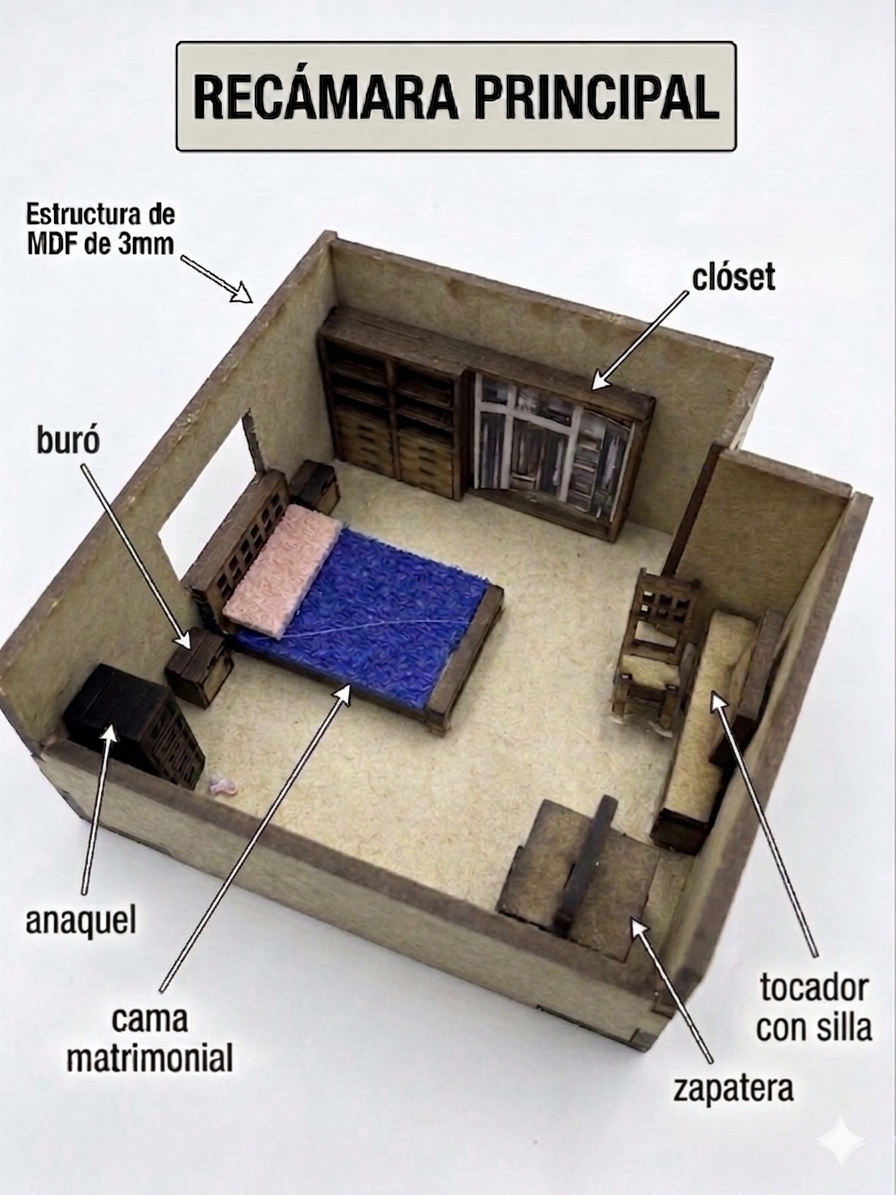 Kit Muebles Maqueta 1:50 Casa Básica +40 Pzs