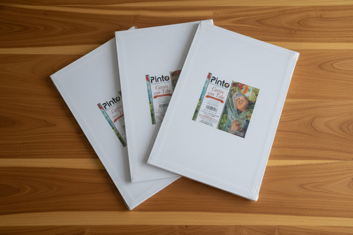 Cartón con Tela Pinto 20cmX30cm (Pack con 3 piezas)