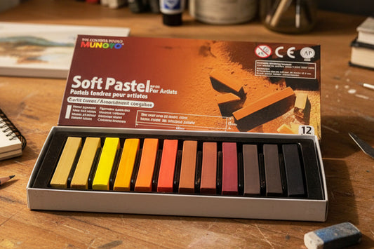 COLORES PASTEL SECO MUNGYO 12PZ COLORES TIERRA