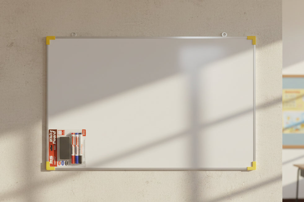 Pizarrón Blanco con Plumones 60cmX90cm