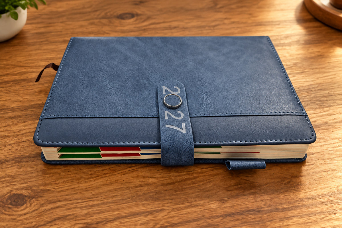 Agenda Diaria Ejecutiva 2027 (Caja de 40 piezas) 4 colores