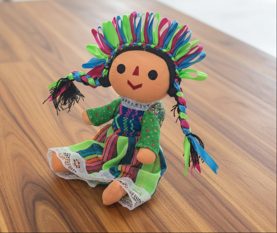 Muñecos de Trapo Artesanal Mexicanos Panchito & Lele (30cm) / Mayoreo 6 piezas