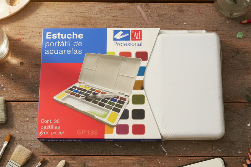 ESTUCHE DE ACUARELAS ATL PORTATIL 36PZ