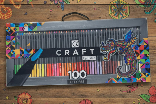 Lápices de Colores Madera Negra CRAFT 100 colores