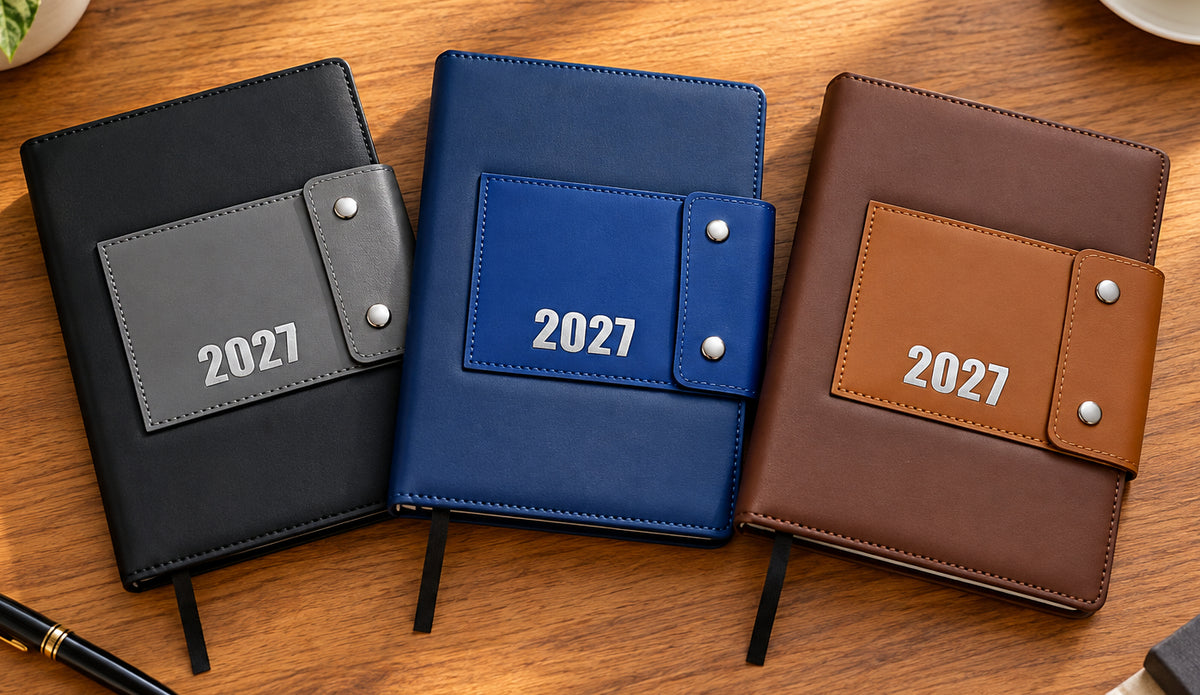 Agenda Ejecutiva Diaria 2027 (Caja con 40 piezas) 3 modelos