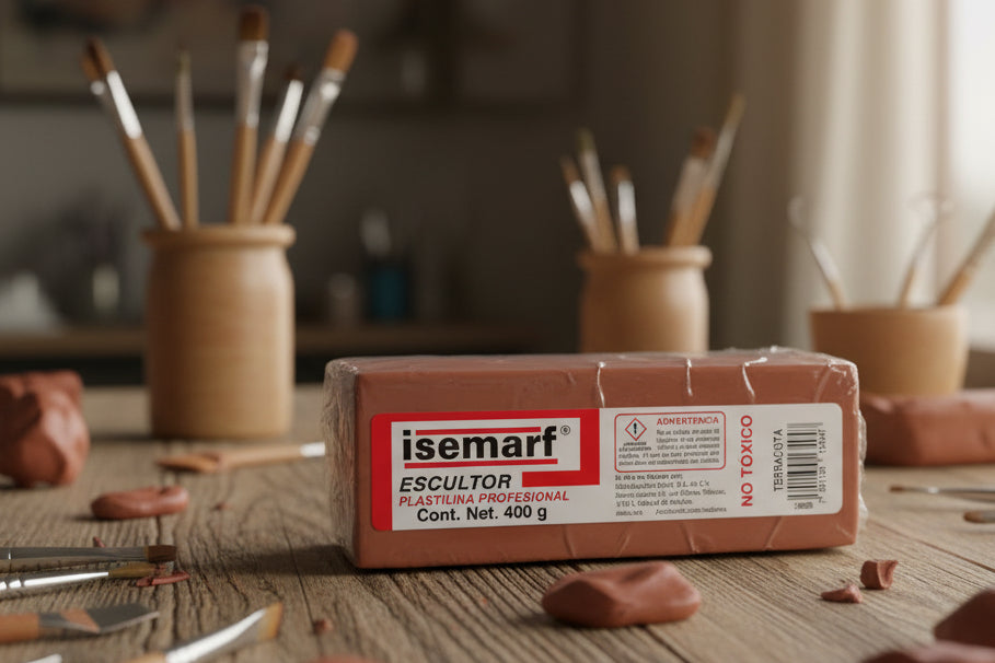 PLASTILINA PARA ESCULTOR 400g TERRACOTA