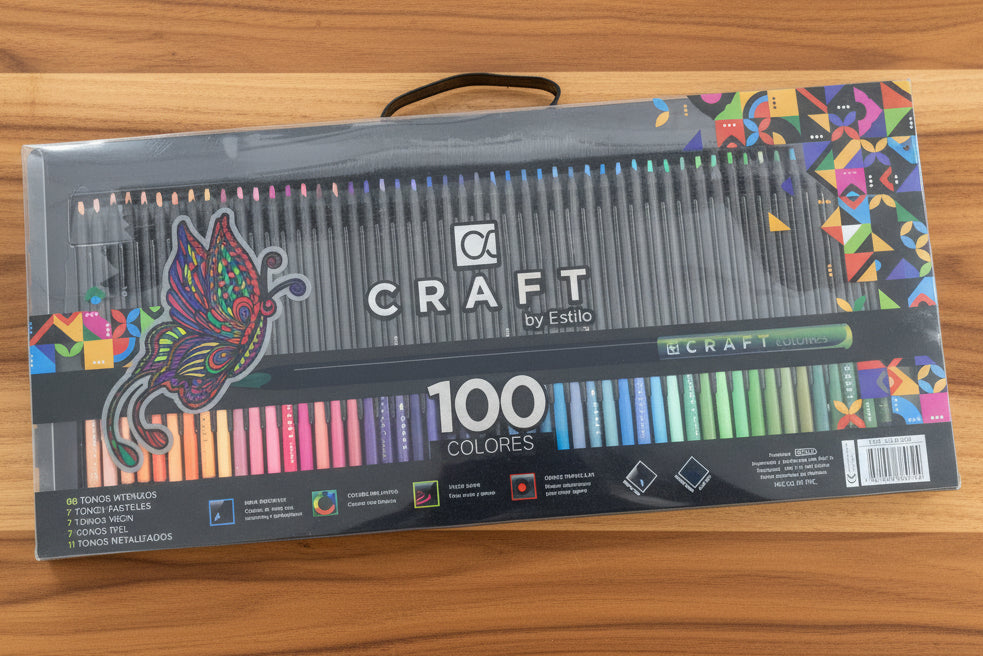 Lápices de Colores Madera Negra CRAFT 100 colores