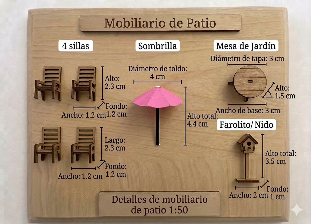 Kit Muebles Maqueta 1:50 Casa Avanzada +80 Pzs