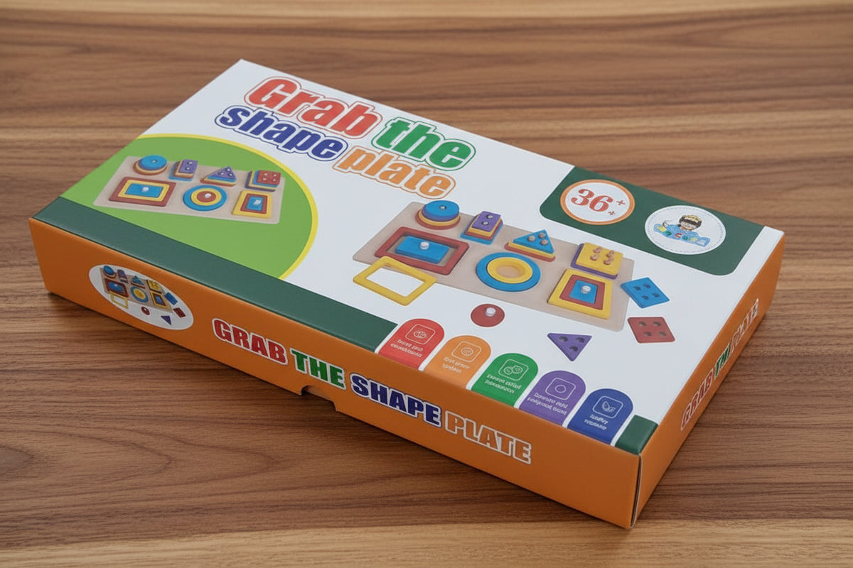 Juego Didáctico de Ensarte / Grab the Shape Plate