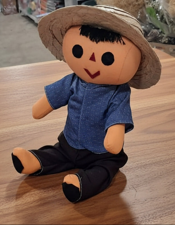 Muñeca de Trapo Artesanal Mexicana Lele & Panchito (25cm) / Mayoreo 6 piezas