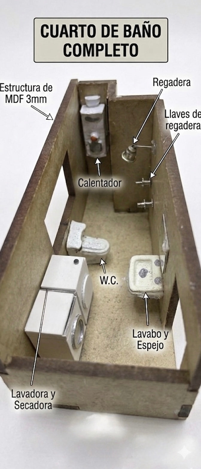 Kit Muebles Maqueta 1:50 Casa Básica +40 Pzs