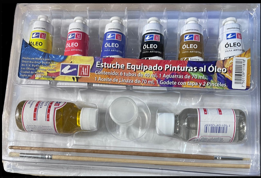 ESTUCHE EQUIPADO DE PINTURAS AL OLEO 11PZ