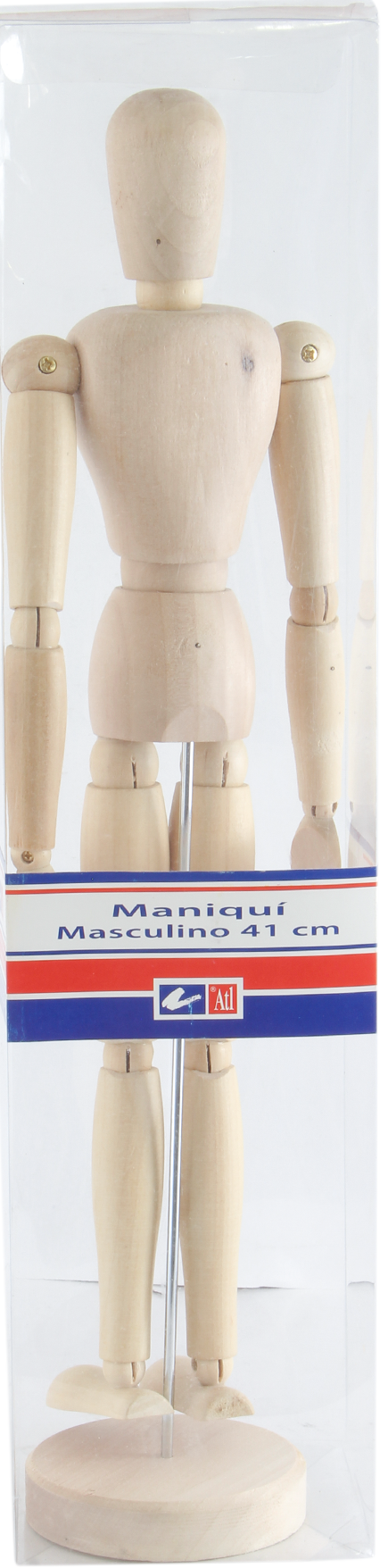 MANIQUI MASCULINO DE MADERA ATL 41cm