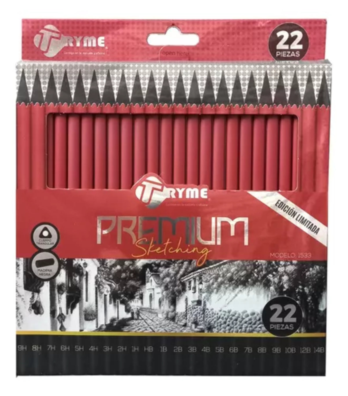 TRYME PAQUETE DE LAPICES DE DIBUJO 22PZS