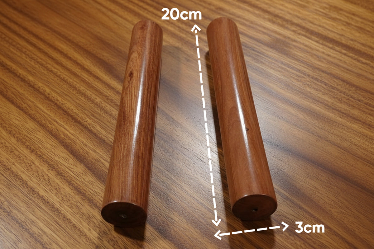 Claves de Madera Instrumento Didáctico (Tamaño Grande)
