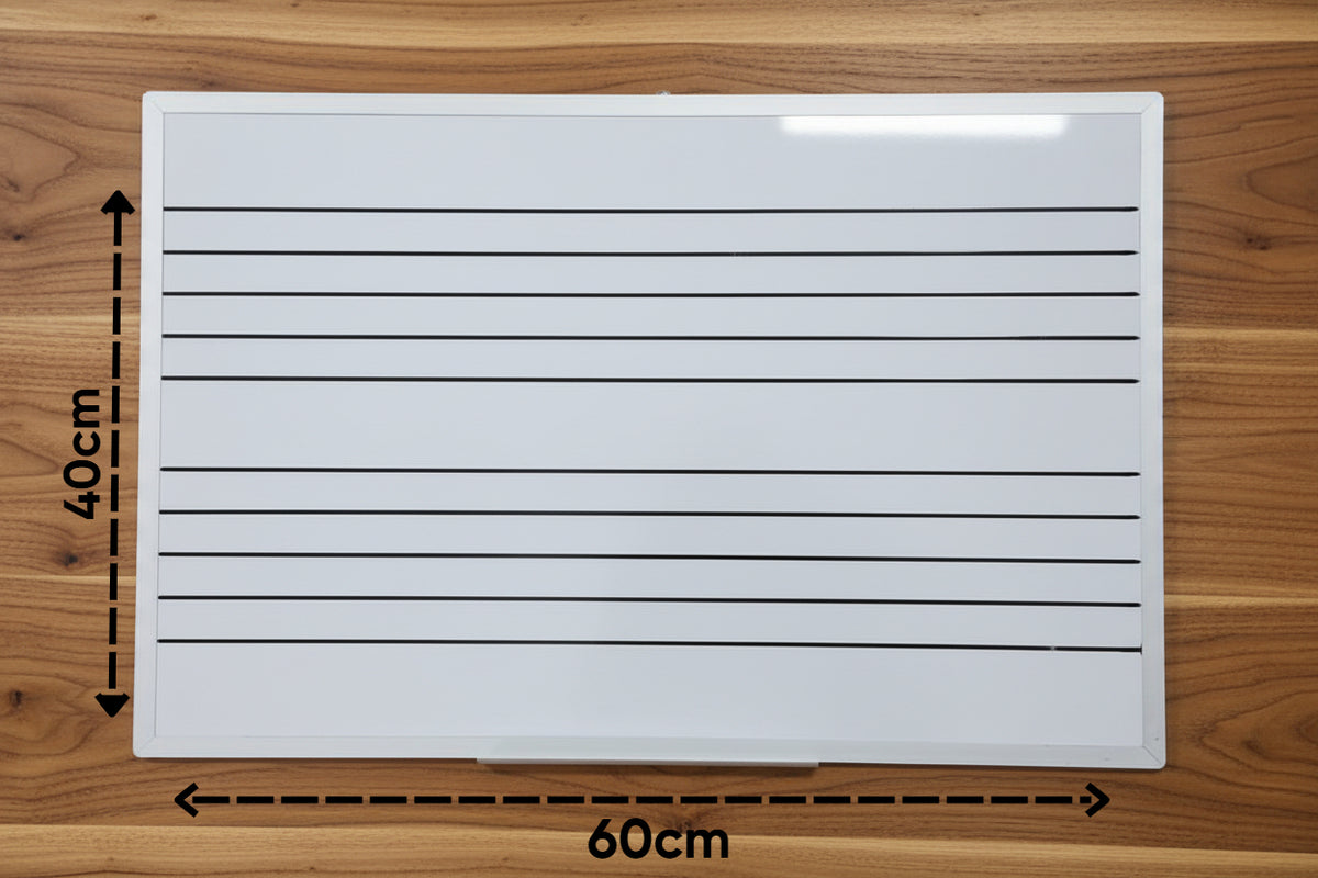 Pizarrón Pautado Blanco Nacional 40cmX60cm