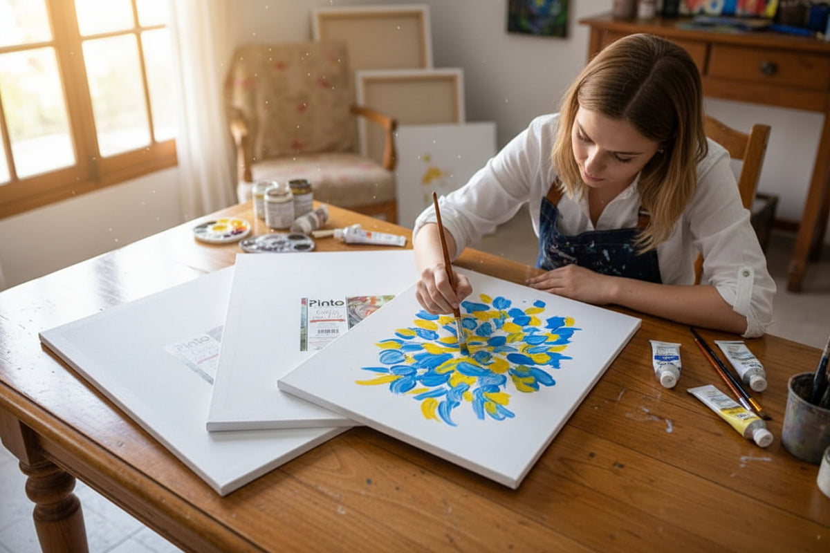 Cartón con Tela Pinto 35cmX45cm (Pack con 3 piezas)