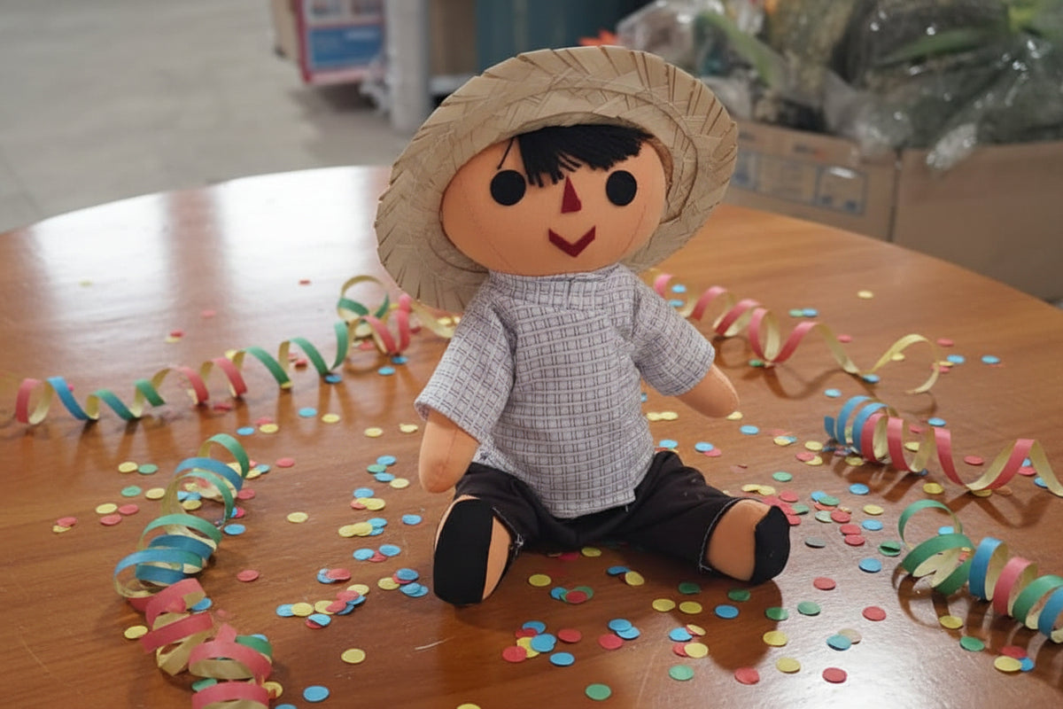Muñeco de Trapo Artesanal Mexicano Panchito (20cm)