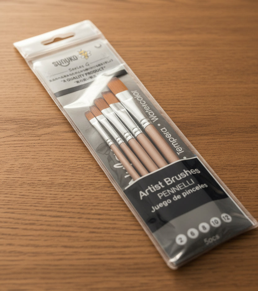 SET DE PINCELES PLANOS SUNUKO SERIES G