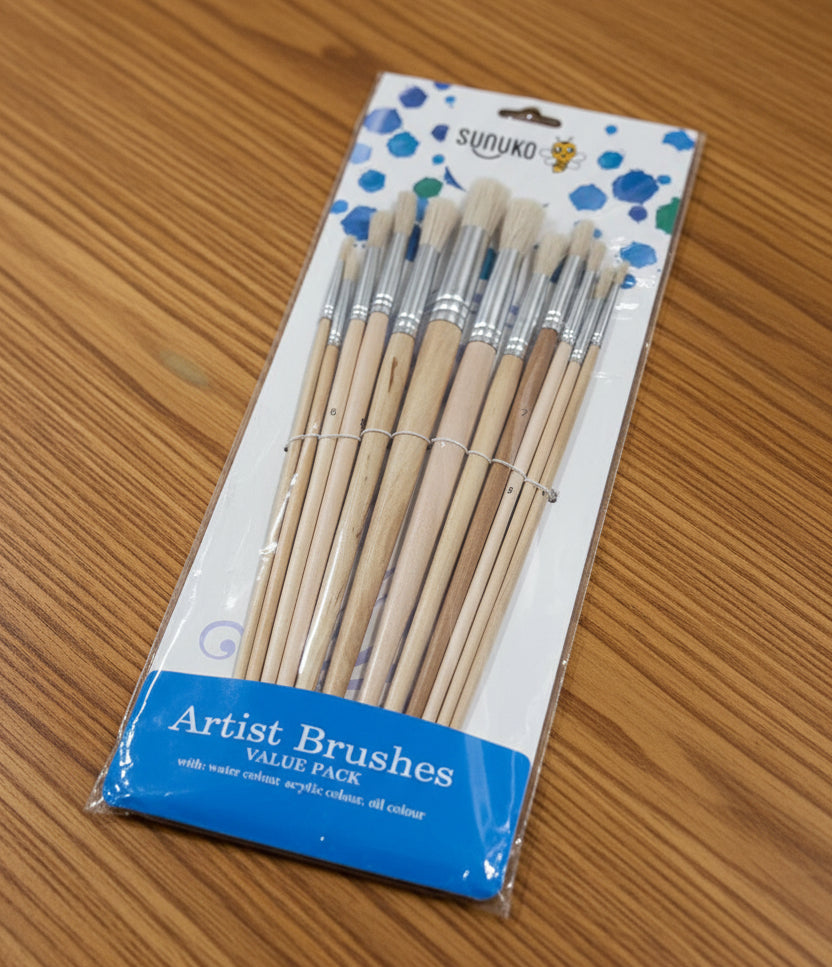 PAQUETE DE PINCLES REDONDOS ARTIST BRUSHES