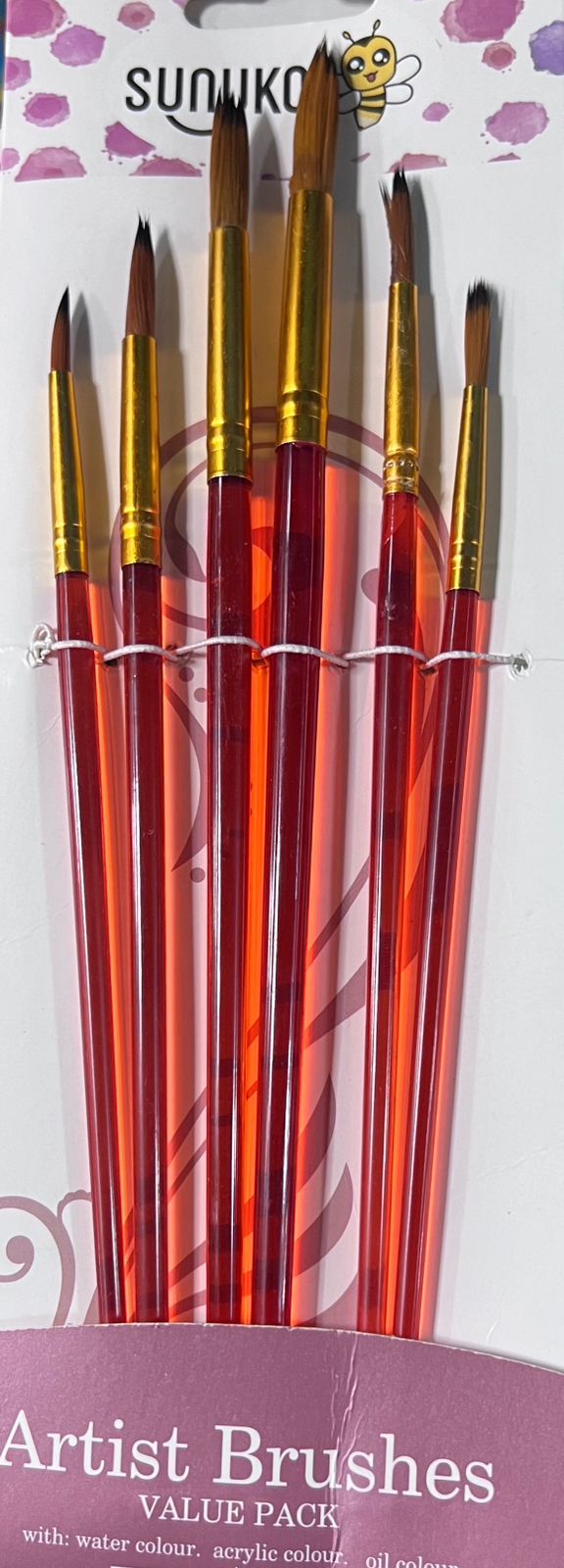 PAQUETE DE PINCELES SUNUKO  Q577-6A