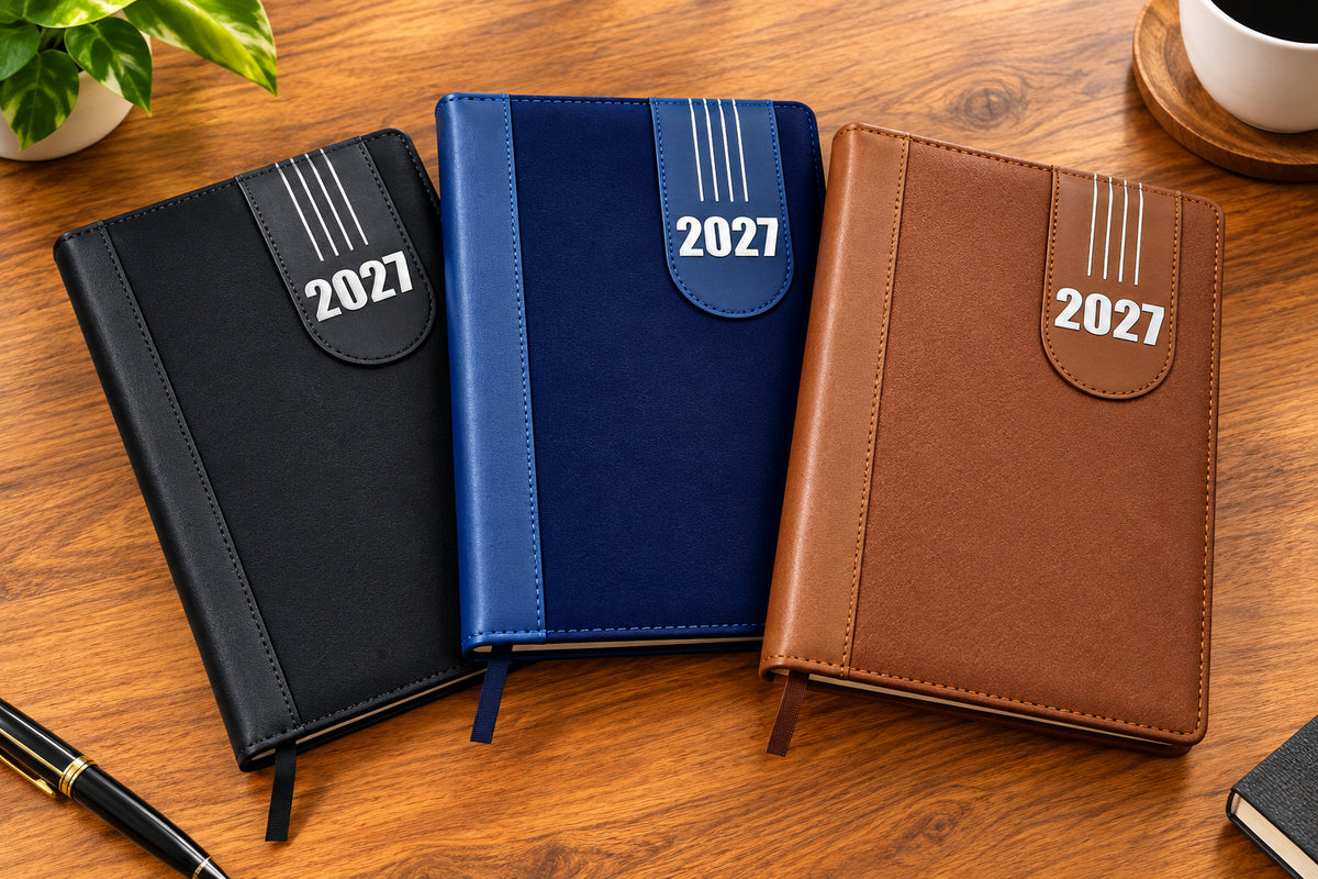Agenda Ejecutiva Diaria 2027 (Caja con 40 piezas) 3 modelos