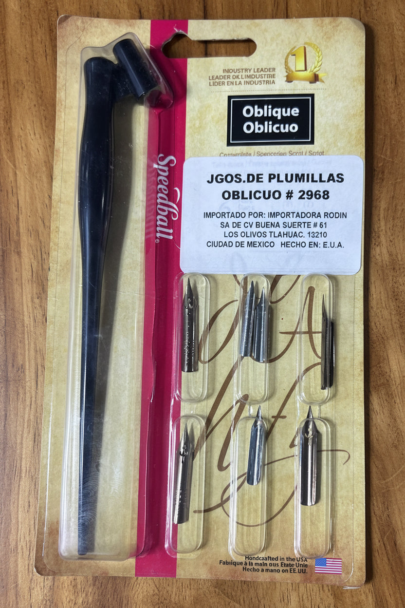 JUEGO DE PLUMILLAS OBLICUO #2968