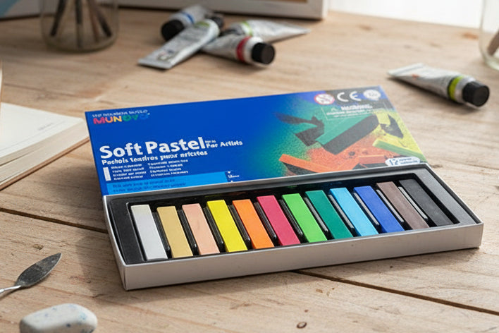 COLORES PASTEL SECO MUNGYO 12PZ