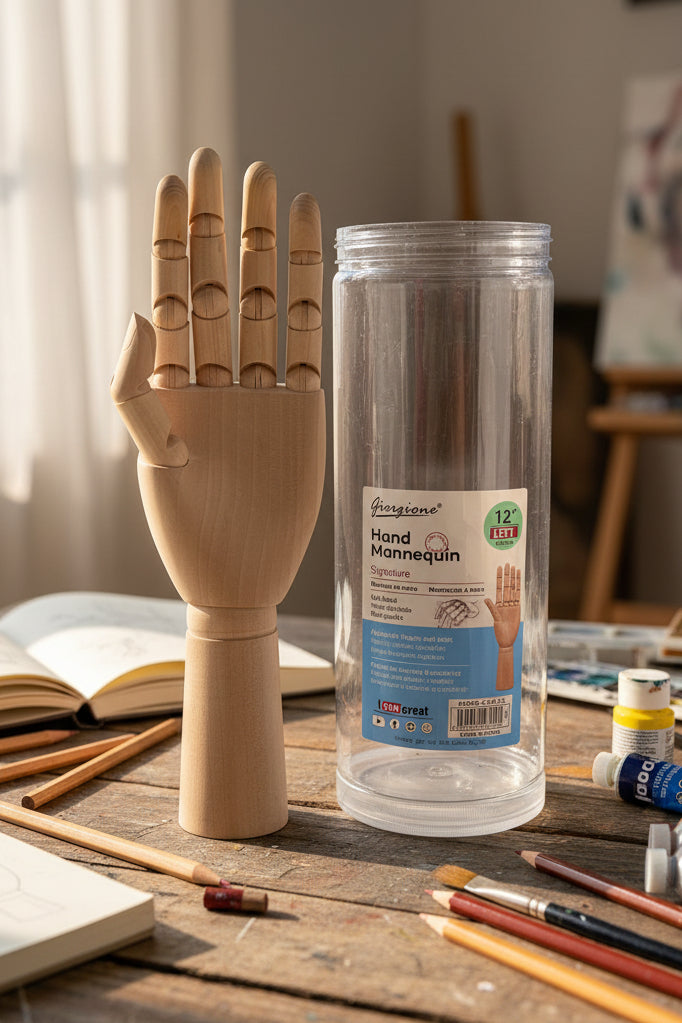 MANIQUI DE MANO DE MADERA GIORGINE 12"