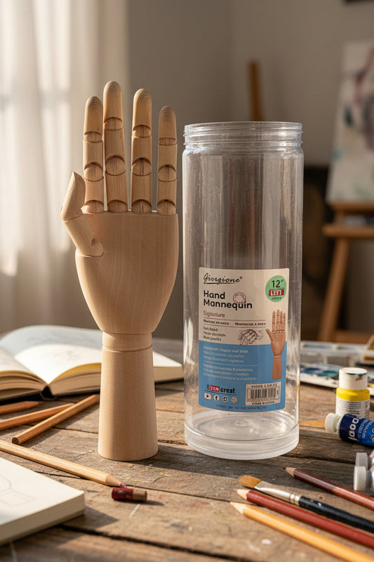 MANIQUI DE MANO DE MADERA GIORGINE 12"