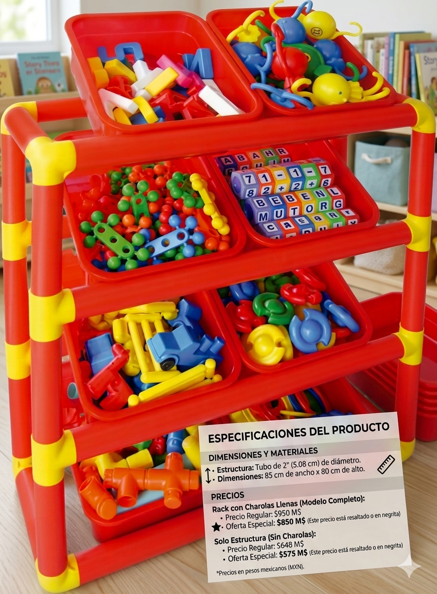 EXHIBIDOR TUBULAR SIN  CHAROLAS